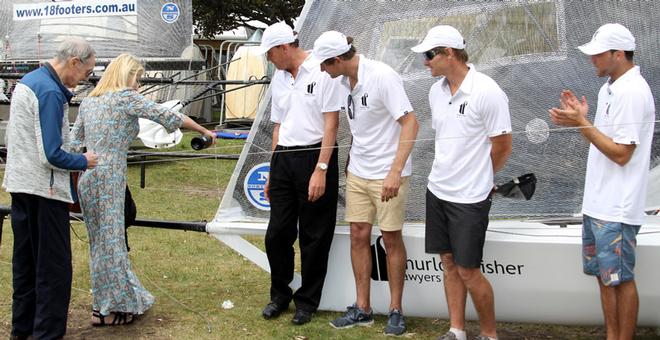 Christening of the new hull early in the season © Frank Quealey